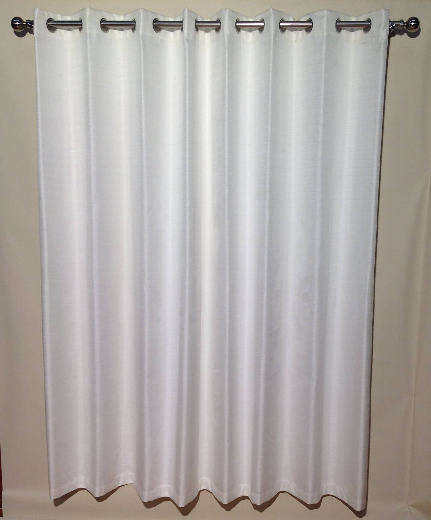 single pass- eyelet curtain (linen look) (220cm drop) - Image 3