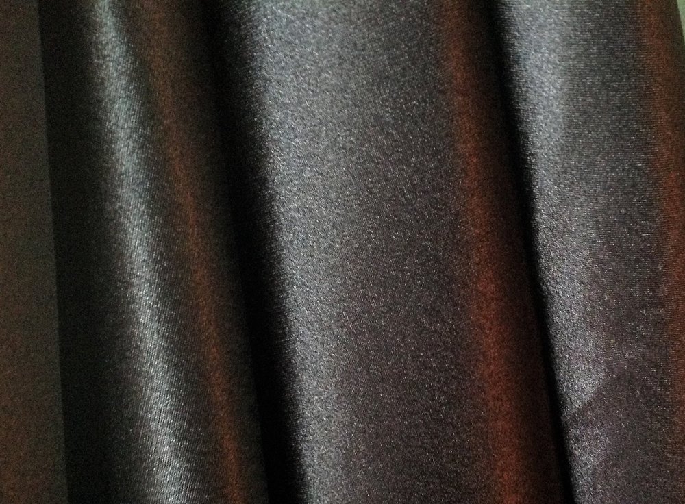 Satin Backed Crepe (Black)